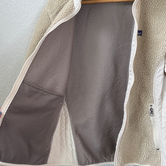 Patagonia Zip Up Jacket Fuzzy Off White Cream Size Large - Picture 7 of 12